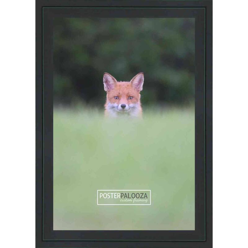 11x15 Contemporary Black Complete Wood Picture Frame with UV Acrylic, Foam Board Backing, & Hardware - Black