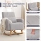 preview thumbnail 46 of 46, HOMYKA 27.95” Rocking Chair, Teddy Velvet Fabric with Pillow and Ottoman