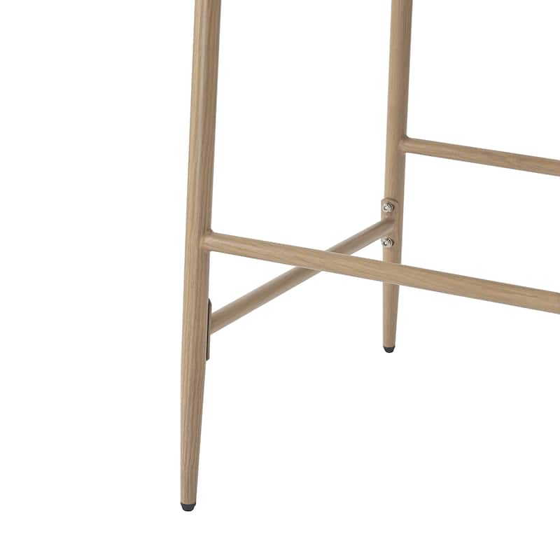 Christopher Knight Home - Esme Barstool in Iron & Rattan with Upholstered Cushion (Set of 2)