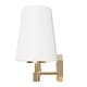 preview thumbnail 6 of 8, Hunter Nolita Vanity Wall Light - Bathroom - Contemporary, Transitional - White Glass Shades - Damp Rated!