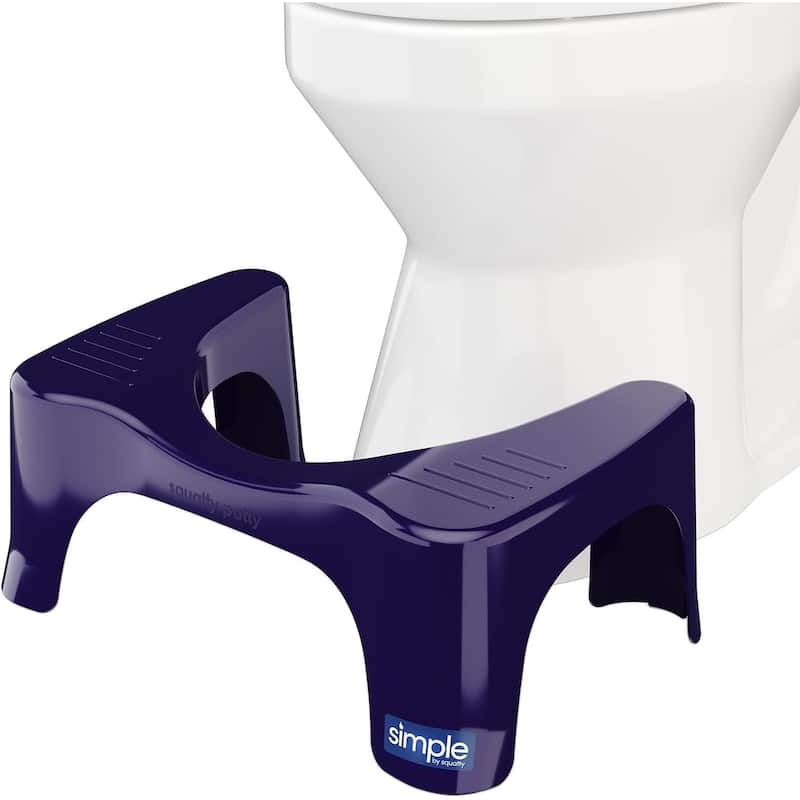 Squatty Potty Simple Bathroom Toilet Stool, Deep Purple 7 Inch Ergonomic Stool - Posture-Enhancing Bathroom Footrest