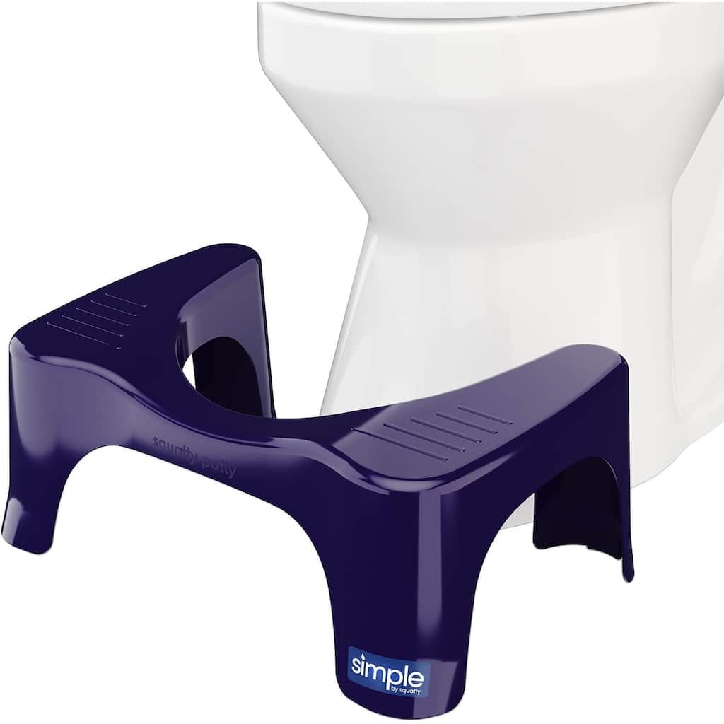 Squatty Potty Simple Bathroom Toilet Stool, Deep Purple 7 Inch Ergonomic Stool - Posture-Enhancing Bathroom Footrest
