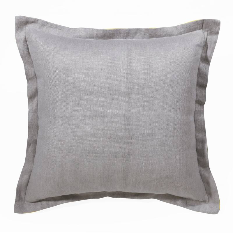 Sevita Hand-Woven Solid Linen Throw Pillow, 20" x 20"