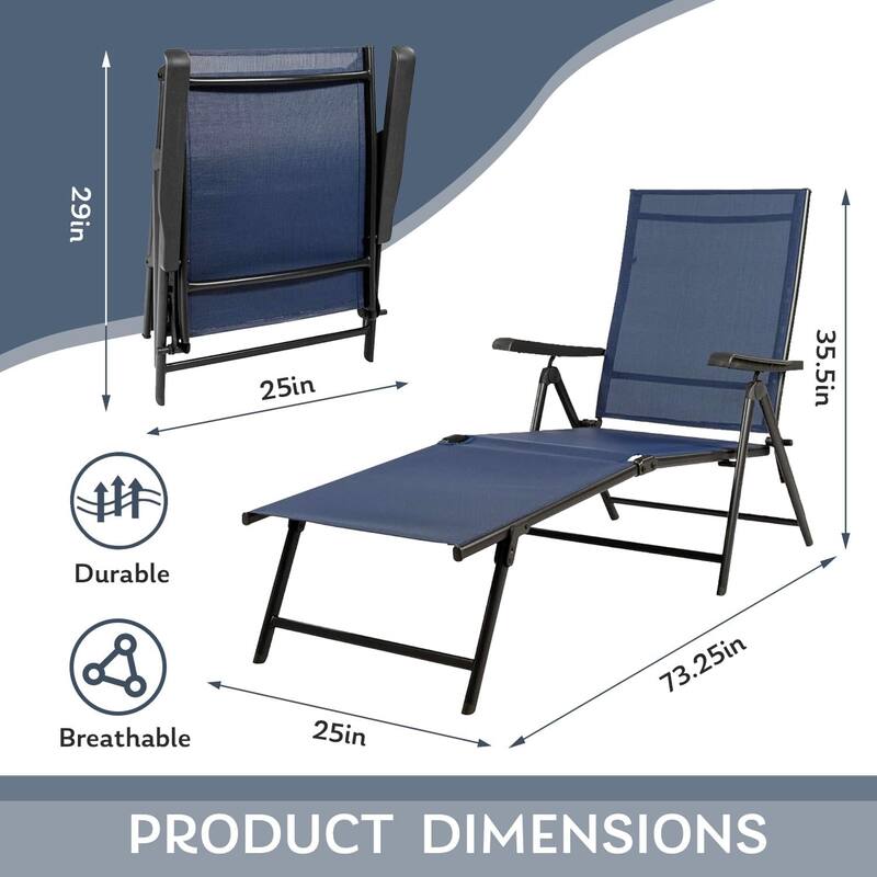 Set of 2 Zero Gravity Recliner Lounge Chairs with Cup Holders, Folding Patio Camping Beach Chairs for Outdoor Relaxation