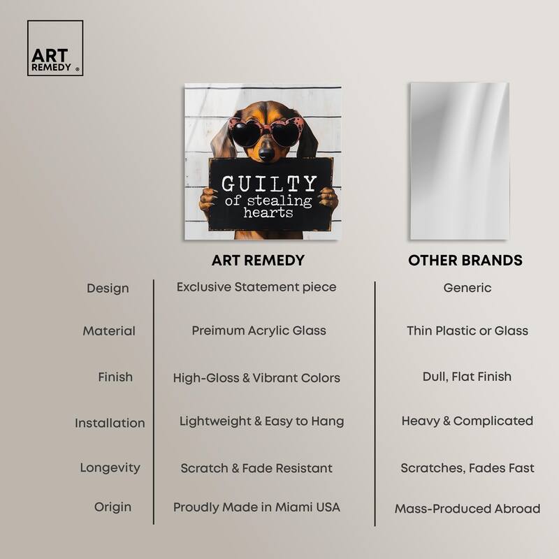 Guilty of Stealing Hearts Acrylic by Art Remedy, Ready to Hang