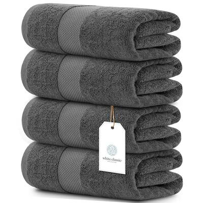 White Bath Towels Large - 100% Soft Cotton 700 GSM