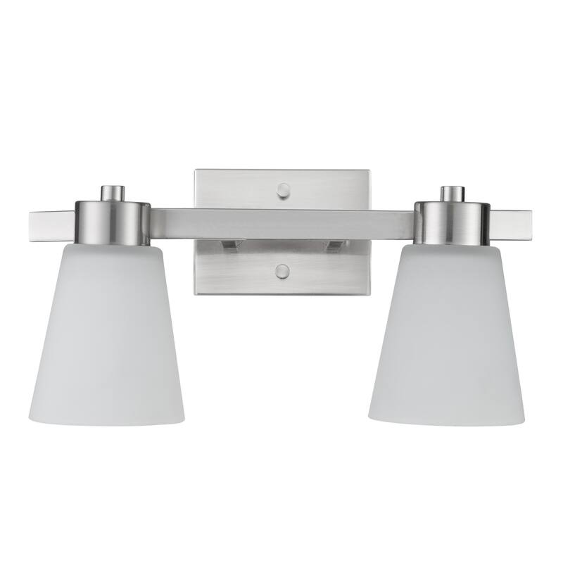 Prominence Home Fairendale Traditional Farmhouse Bathroom Vanity Light, Brushed Nickel - Brushed Nickel