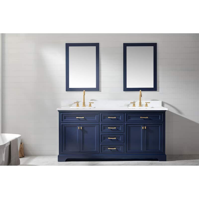 Milano 72" Double Vanity in Blue