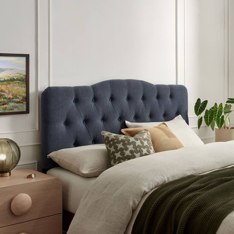 Annabel Upholstered Headboard - Denim - Queen
