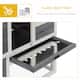 PawHut 48" Wooden Rabbit Hutch Bunny Cage with Waterproof Asphalt Roof, Fun Outdoor Run, Removable Tray and Ramp