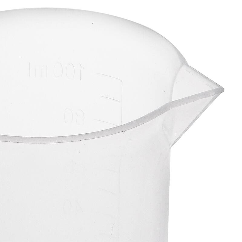 Set of 2 Measuring Cup Labs Clear Plastic Graduated Beakers 50ml 100ml - Transparent - 50ml, 100ml