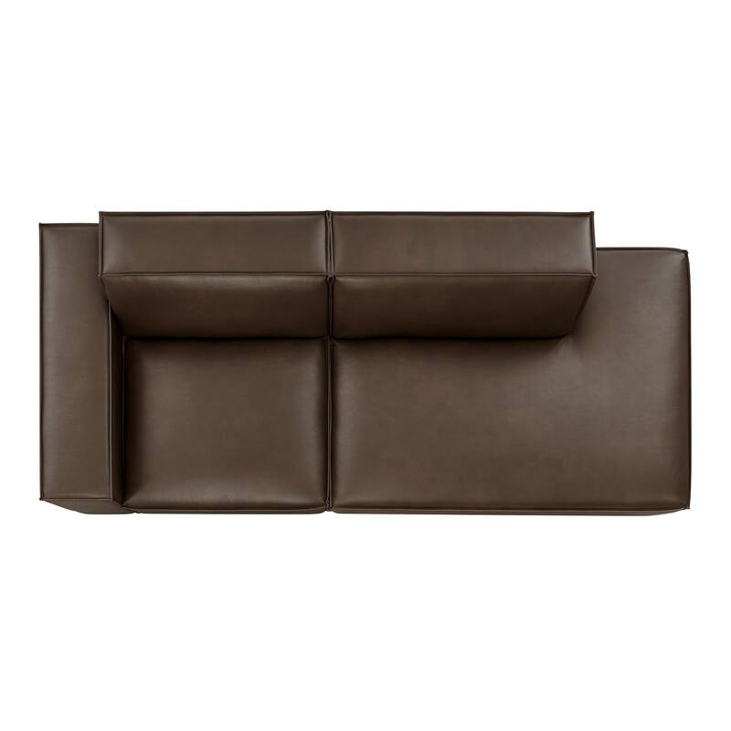 Restore 2-Piece Vegan Leather Modular Loveseat