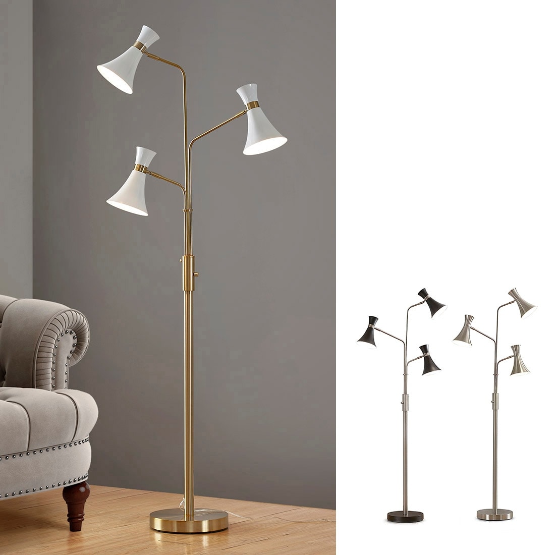 HOMEGLAM Bonnie 3-light Tree Floor Lamp