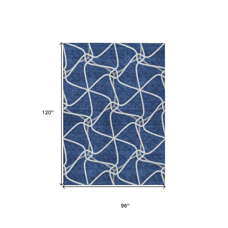 HomeRoots Geometric Contemporary Rectangle Outdoor Rug