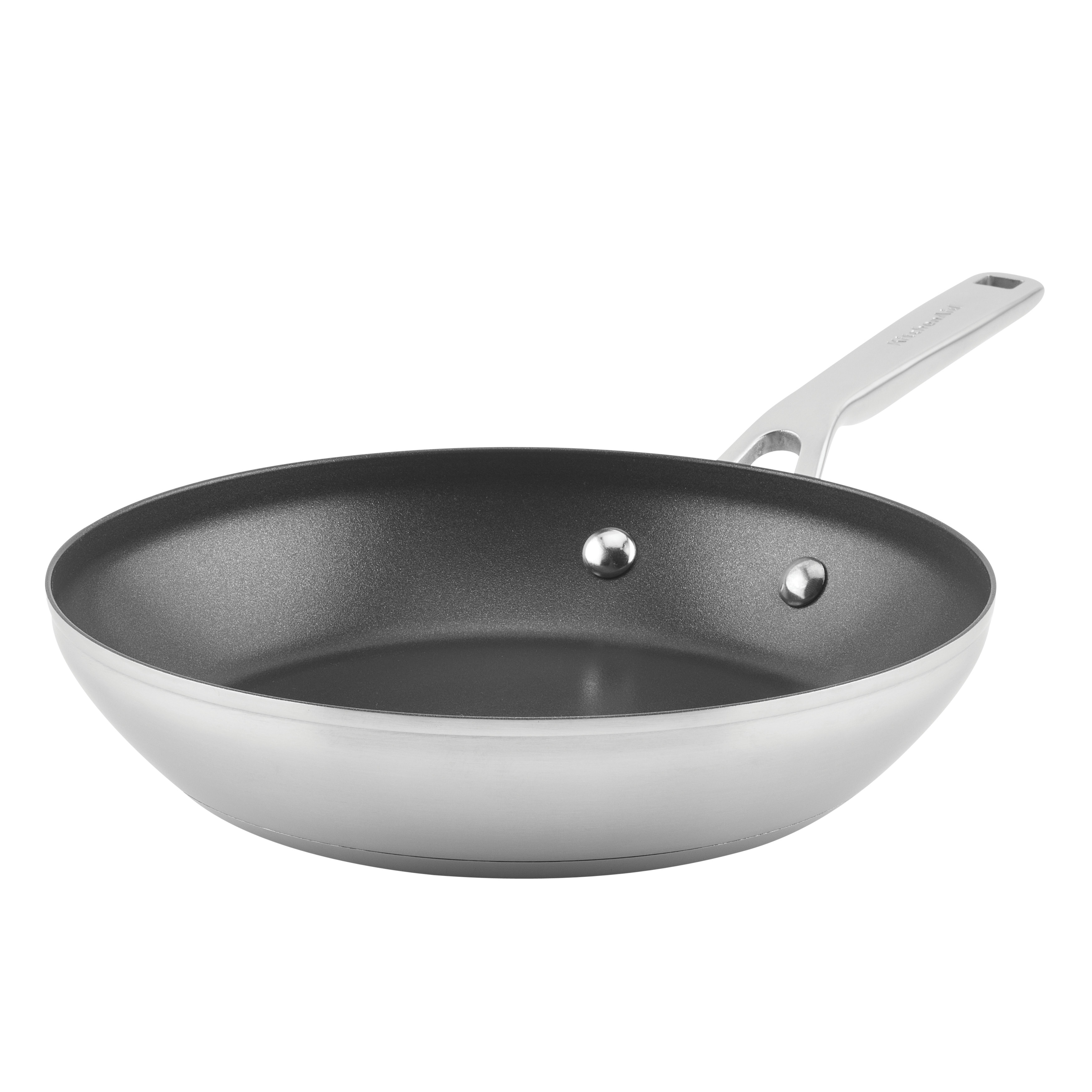 KitchenAid 3-Ply Base Stainless Steel Nonstick Induction Frying Pan,  9.5-Inch, Brushed Stainless Steel Bed Bath  Beyond 32085913