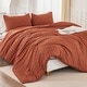 preview thumbnail 32 of 33, 3 Pieces Lightweight Summer Seersucker Bedding Comforters Sets