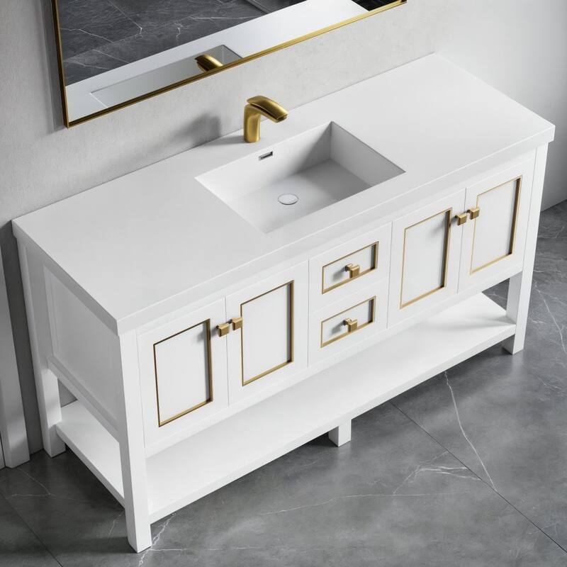 Davis 60" Single Bathroom Vanity Set