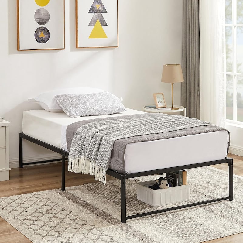 VECELO 14/16/18 inch Metal Platform Bed Frames Steel Slat,Mattress Foundation with Steel Slat Support/No Box Spring Needed