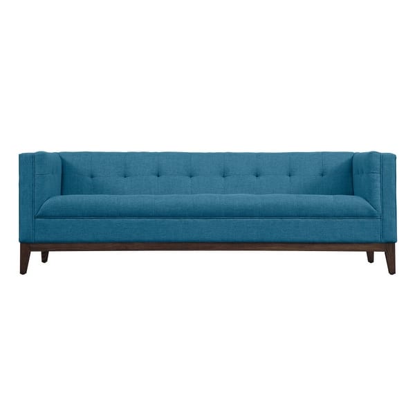 slide 1 of 6, Gavin Blue Linen Sofa