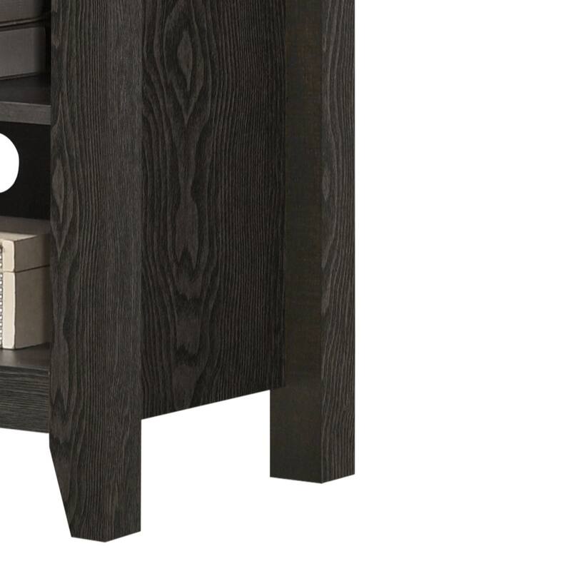 TV Stand with Open Shelves and Cable Management