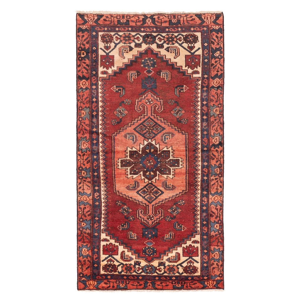 ECARPETGALLERY Hand-knotted Andelz Dark Red Wool Rug - 3'5 x 6'8