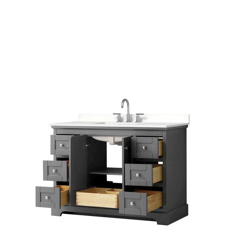 Avery 48-inch Single Vanity, Quartz Top