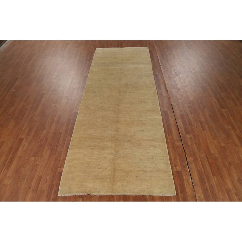 Gabbeh Oriental Runner Rug Hand-Knotted Wool Carpet - 4'1"x 11'3"