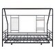 preview thumbnail 24 of 38, Metal Full Size House Bed with Trundle and Built-in Shelf