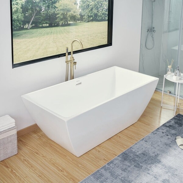 【保障できる】 x 59 Art Vanity 30 Bathtub Soaking Acrylic Freestanding Inch ボディ・フェイスケア