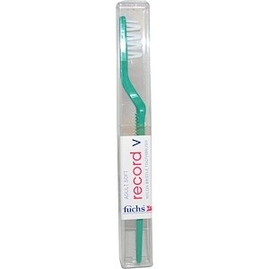 Fuchs Adult Soft Record V Nylon Bristle Toothbrush - 1 Toothbrush - Case of 10