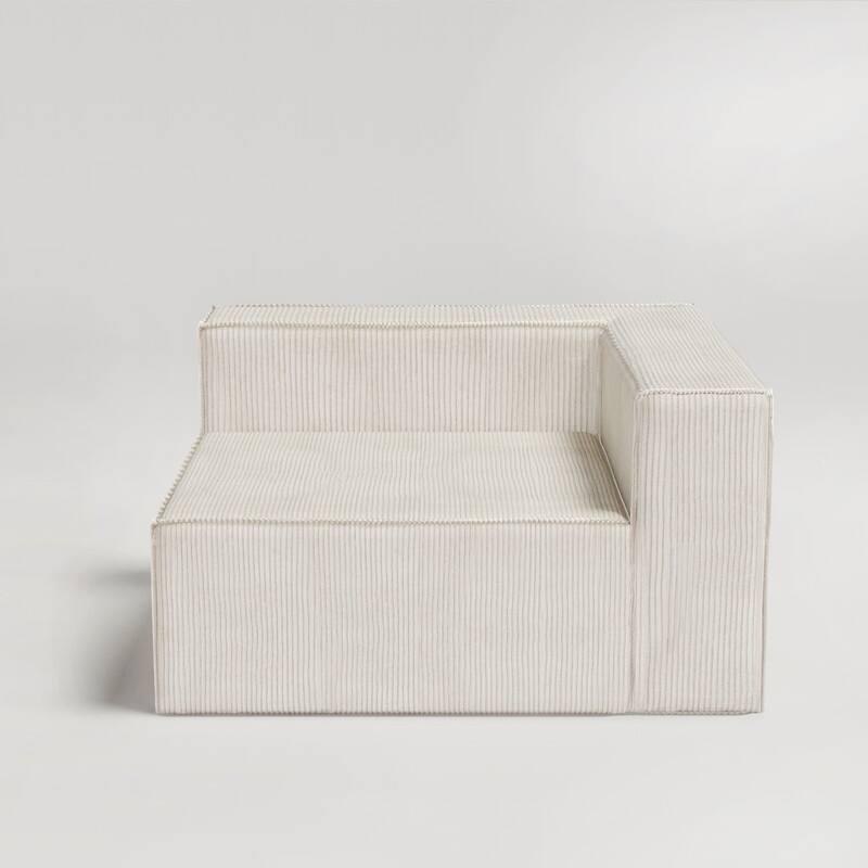 Luxe Right Armrest Corduroy Compression Sofa