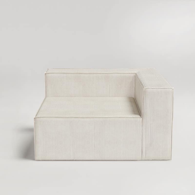 Right Armrest Corduroy Compression Sofa