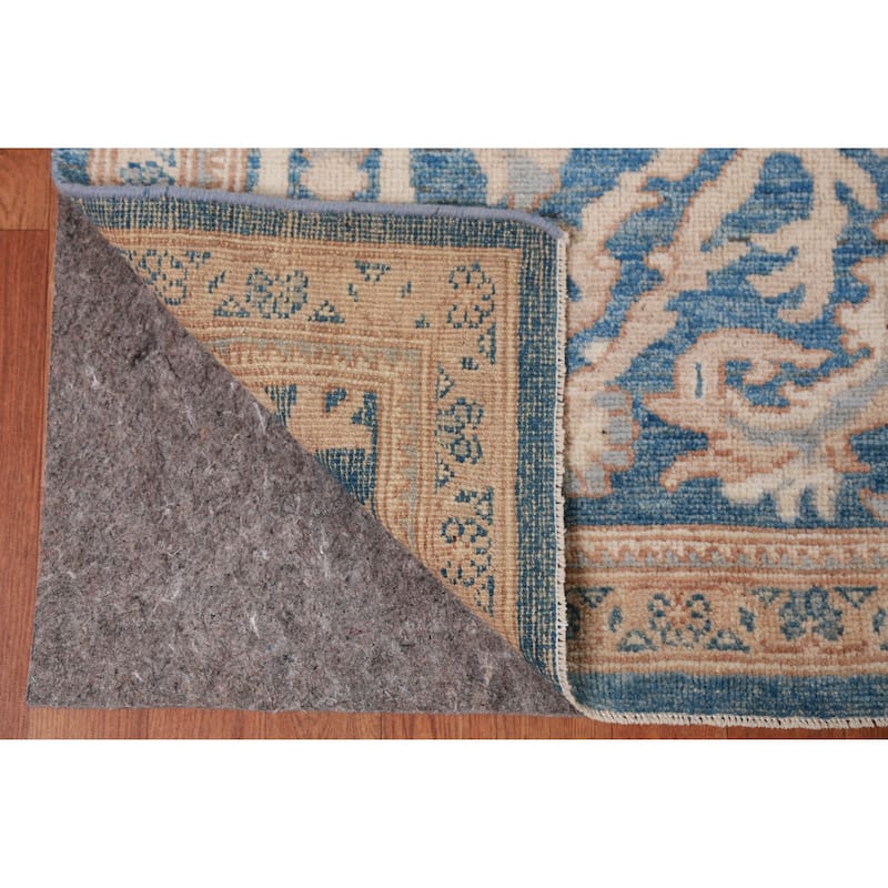 Hand Knotted Oriental 100% Wool Carpet Transitional All-Over Navy Blue & Blues Oushak Area Rug - 13' 11'' X 10' 1''