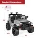 preview thumbnail 2 of 3, 12V Kids Ride On Truck with Remote Control, Spring Suspension - Light Gray - Light Gray