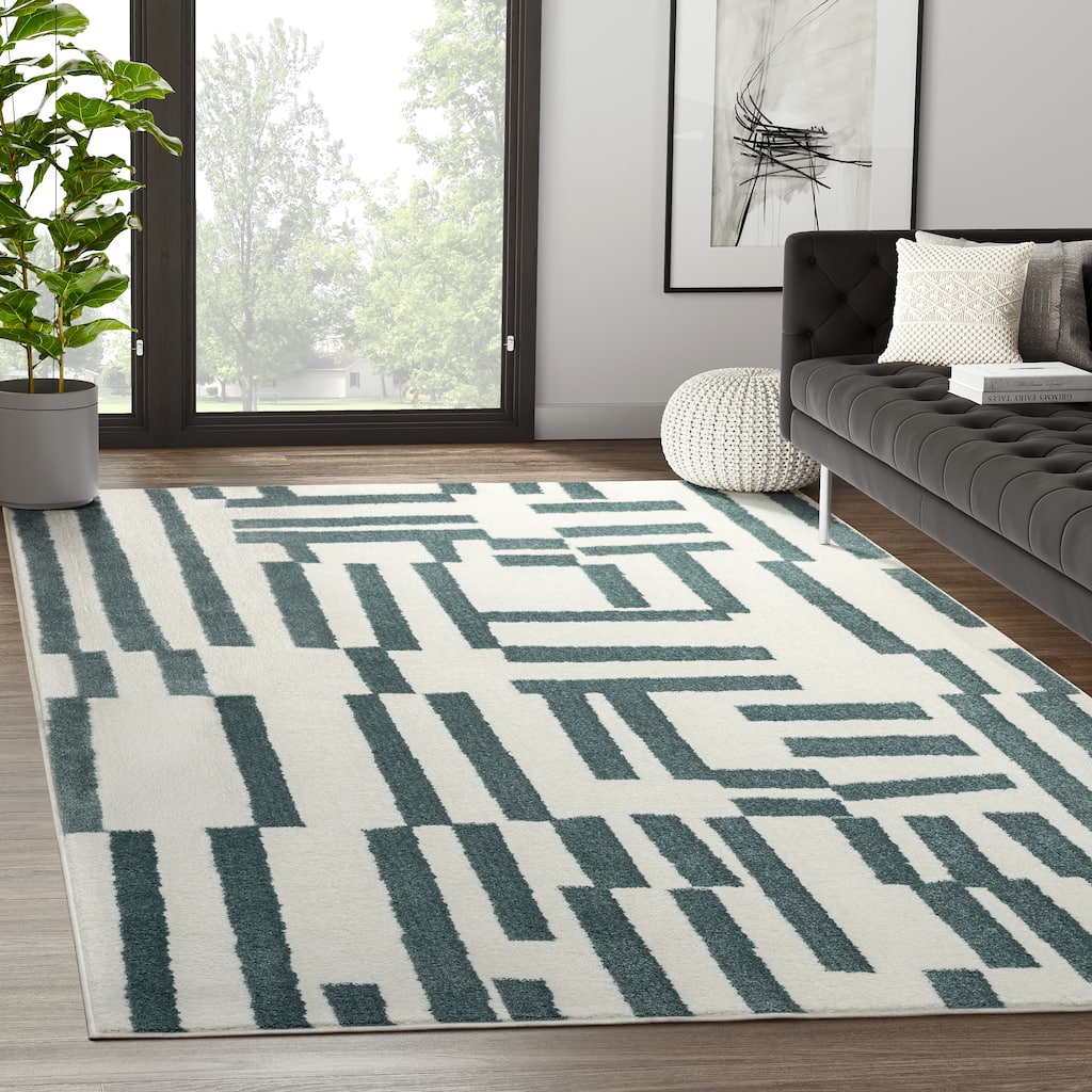 Abani Rugs Deco DEC240A Modern Lines Area Rug