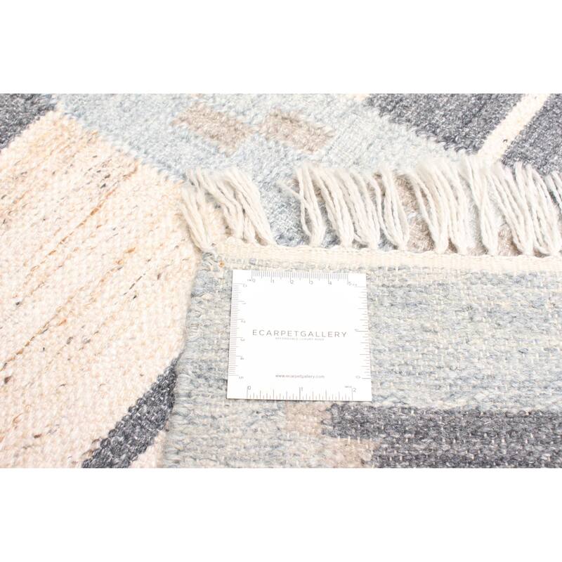 ECARPETGALLERY Flat-Weave Ankara FW Beige Wool Kilim - 5'4 x 7'8