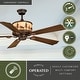 preview thumbnail 2 of 7, Yellowstone 56 in. Bronze Rustic Ceiling Fan, Reversible Rosewood-Dark Walnut Blades, LED Lighted Wildlife Motor Housing, Remote