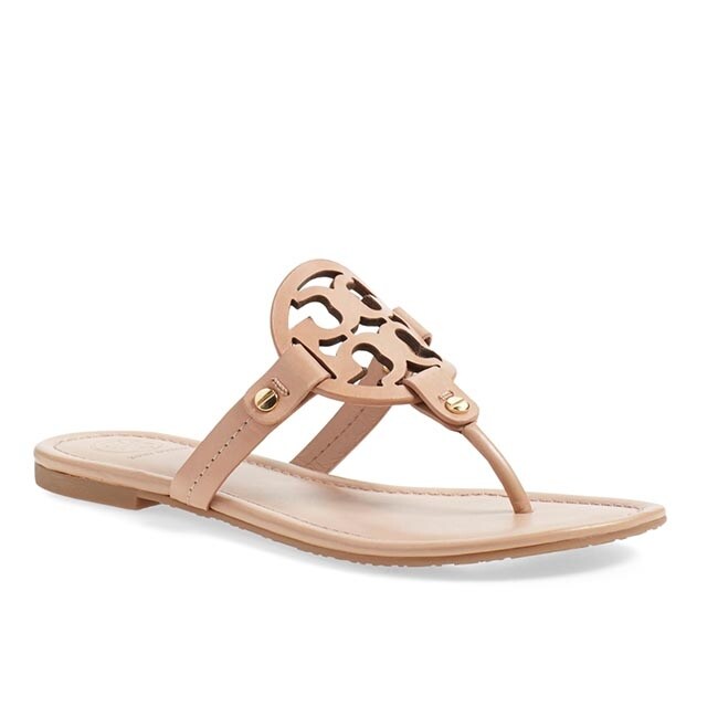 tory burch leather flip flops sale