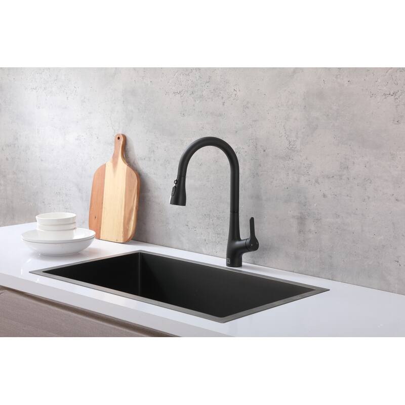 Indigo Home Single Handle Pull Down Sprayer Kitchen Faucet
