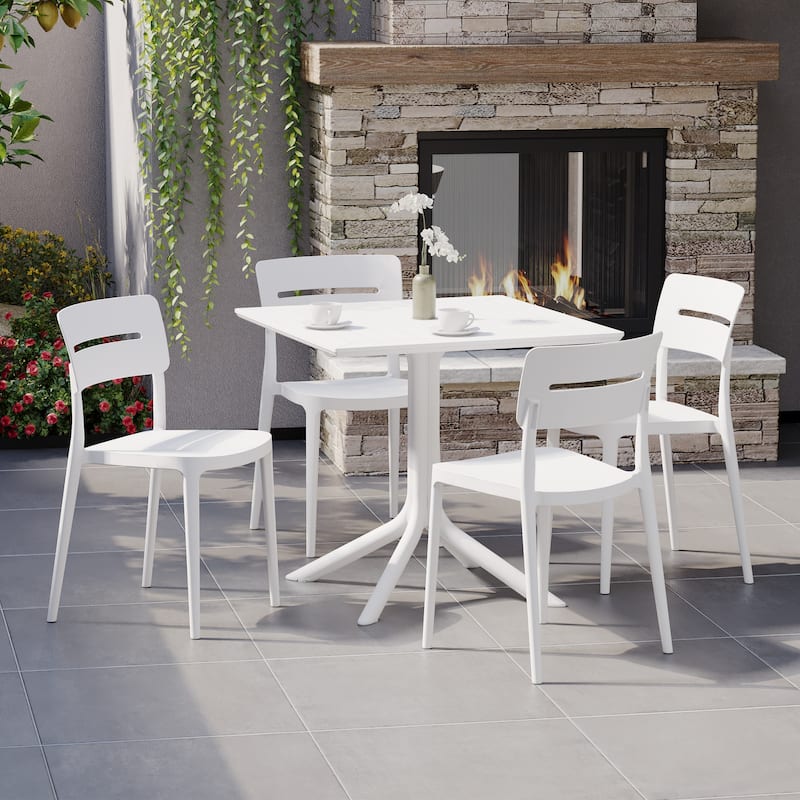 Frond and Form 4-Person Outdoor Square Dining Set