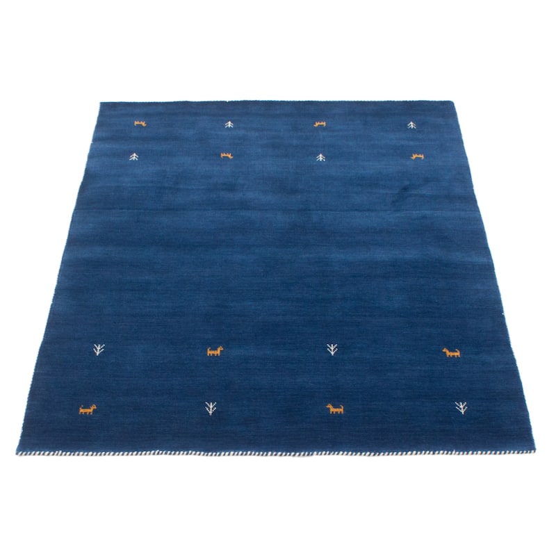 Kashkuli Gabbeh Blue Rug 4'7" x 6'4" - 4'7 x 6'4