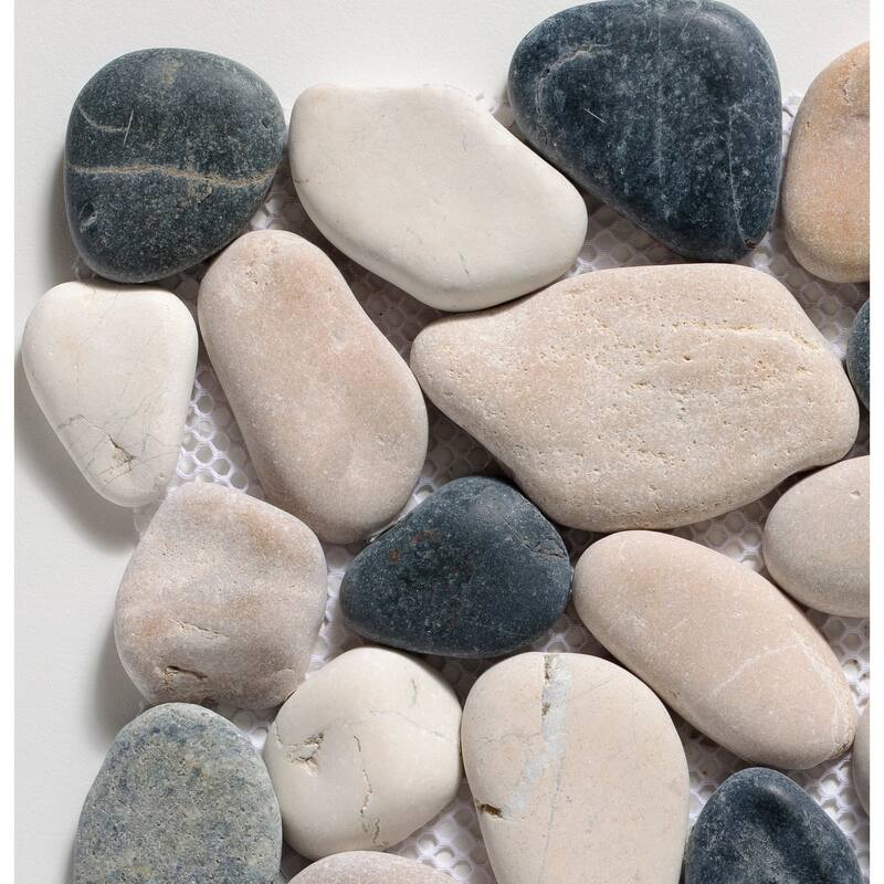 Classic Pebble 11 in. x 11 in. Mesh-Mounted Mosaic Wall and Floor Tile