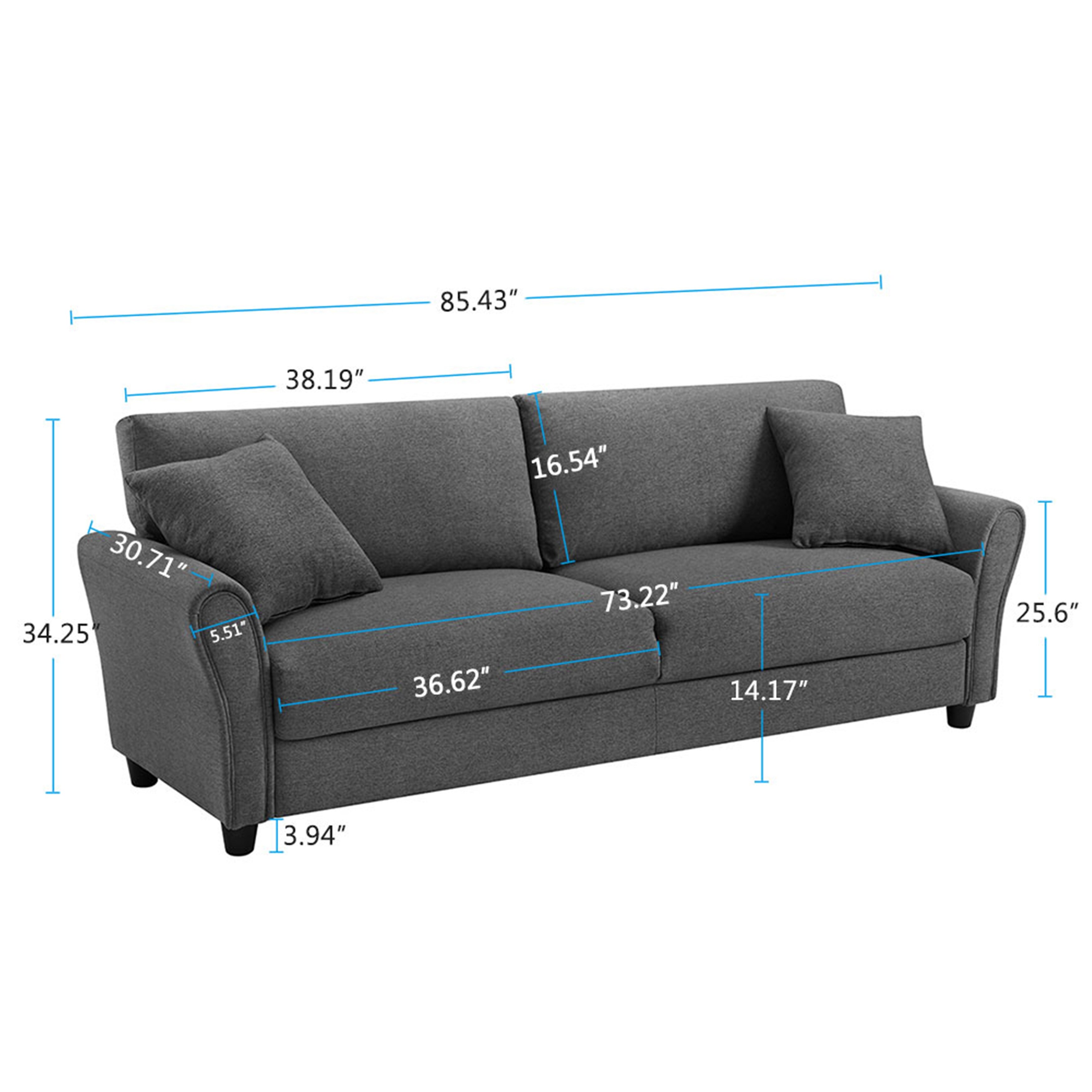 Shop Rolled Arms Sofa With Solid Wood Frame For Living Room On Sale Overstock 30891910,Square Coffee Table Top View Png