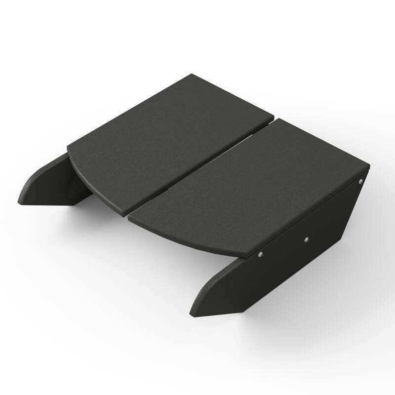 Coastin Modern Poly Adirondack Chair With Ottoman (Set of 2)