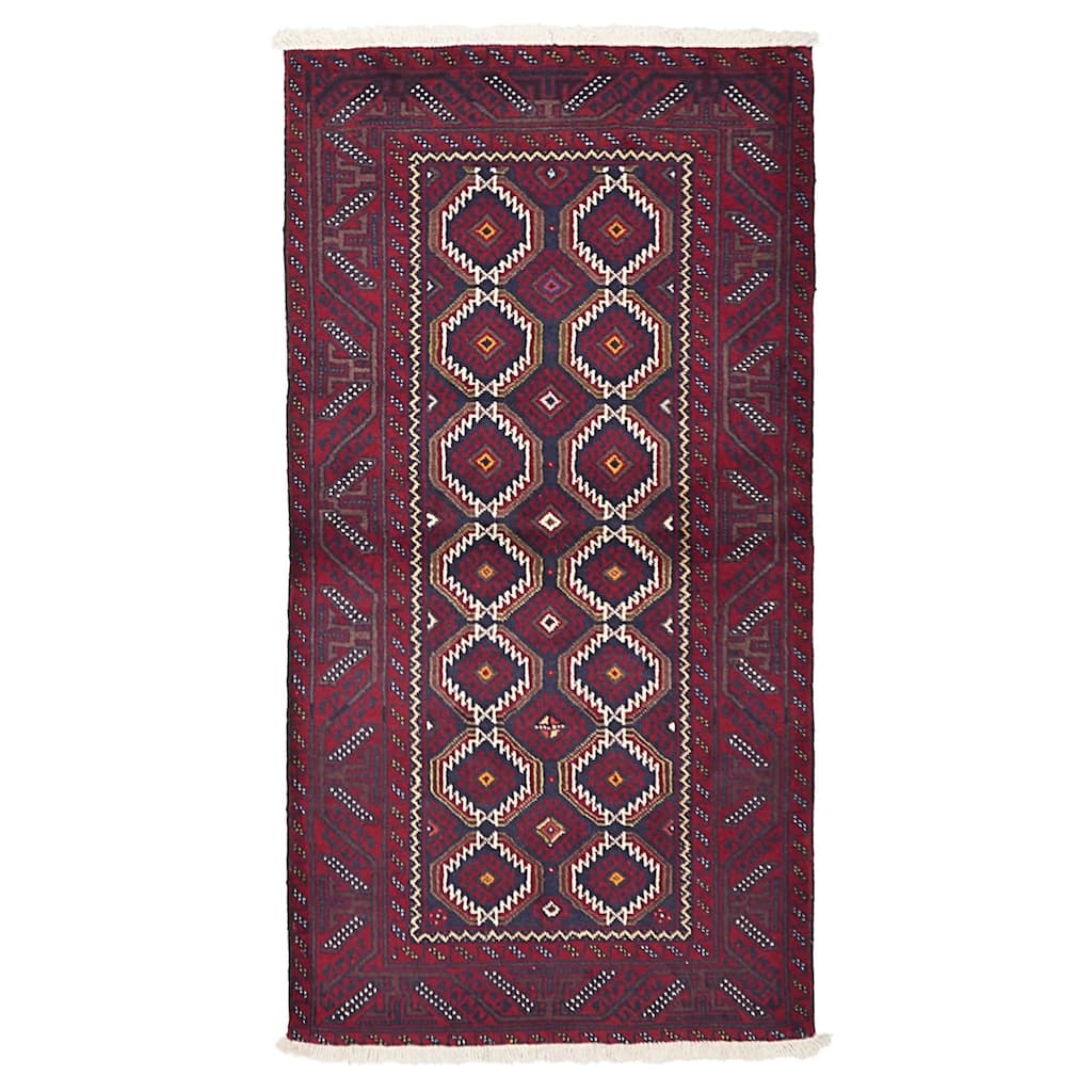 ECARPETGALLERY Hand-knotted Teimani Red Wool Rug - 3'1 x 5'11
