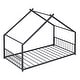 preview thumbnail 16 of 25, Twin Size Metal House Bed with Roof for Kids, Sturdy Frame, No Box Spring Needed