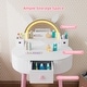 preview thumbnail 46 of 51, Kids Vanity Set with Mirror Makeup Dressing Table with Drawer