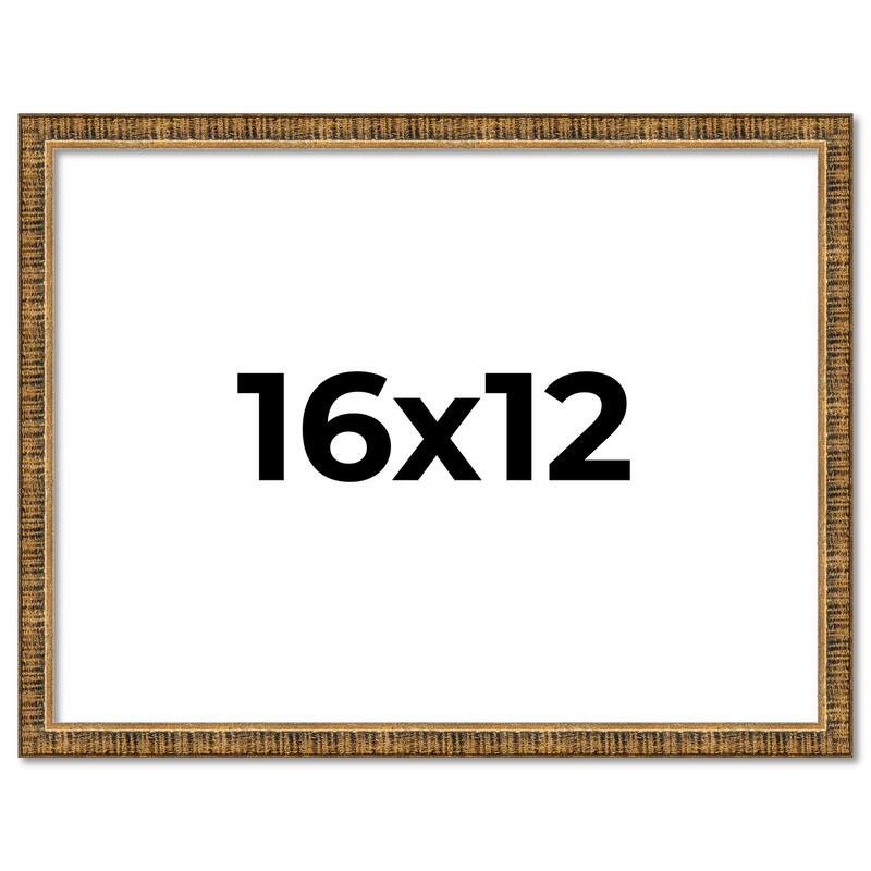 16x12 Frame Gold Picture Frame - Complete Modern Photo Frame Includes