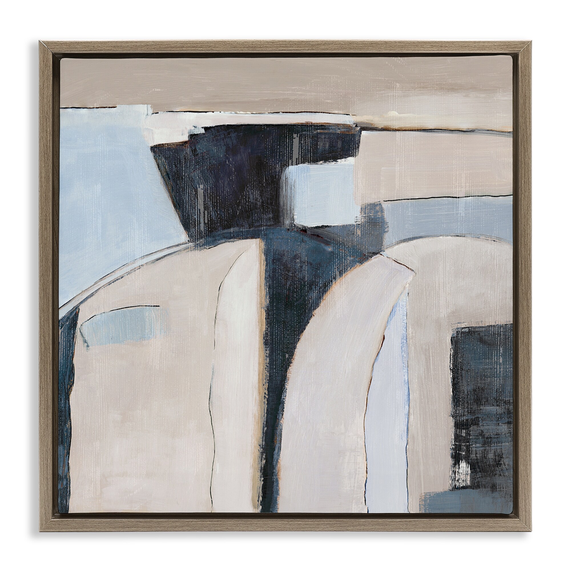 Stupell Southwestern Beige & Grey Framed Floater Canvas Wall Art Design By Jacob Q