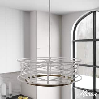 Hunter Langwood 4-Light Round Chandelier - Dining Room, Entry - Modern Farmhouse, Contemporary, Transitional